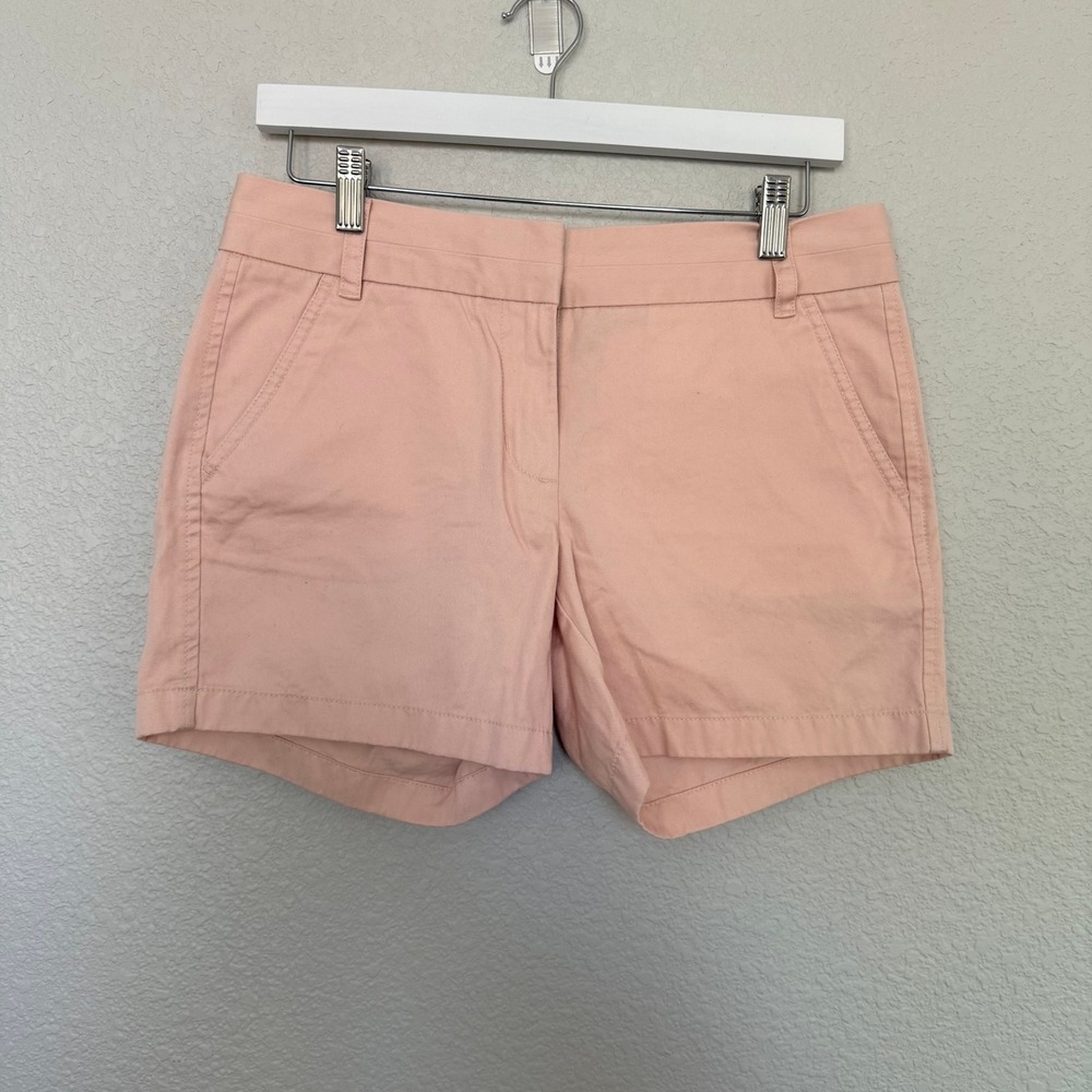 J.Crew 2014 Chino Shorts Womens 4 Peach Pink Cotton 3 Inch Inseam 68925 SU14